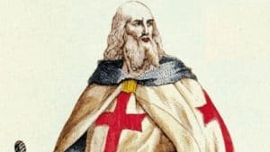 Numa Sexta-Feira 13, Jacques de Molay jurou a morte do Rei e do Papa. que se concretizou um ano depois