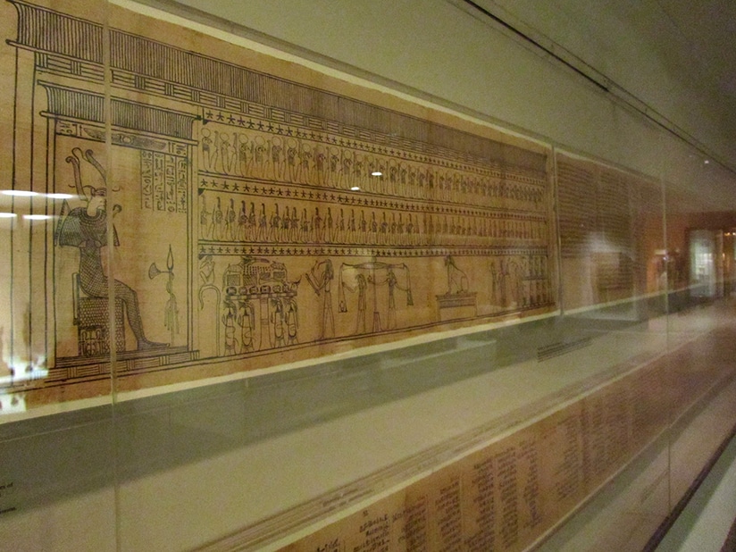 Secção do «Livro dos Mortos» no Museu Egípcio do Cairo