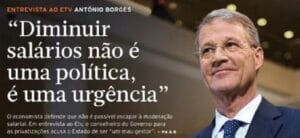 António Borges sobre os salários dos portugueses