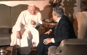 Papa João Paulo II recebido em Belém por Mário Soares