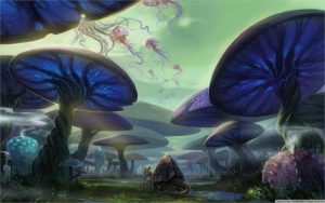 Cogumelos gigantes no Interior da Terra